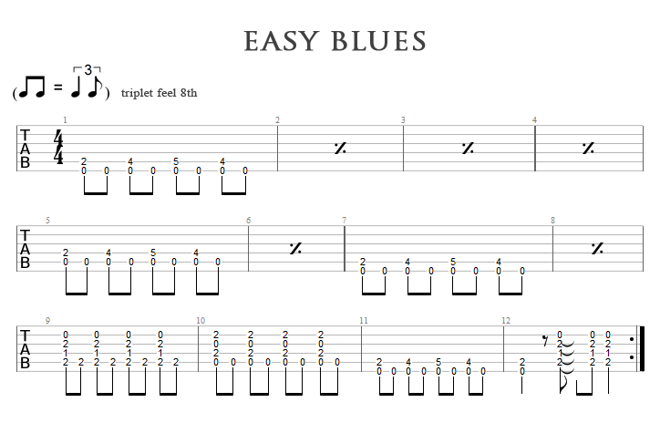 easy blues - shuffle débutant