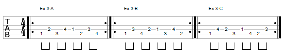 fingertwister guitare - exercice 3